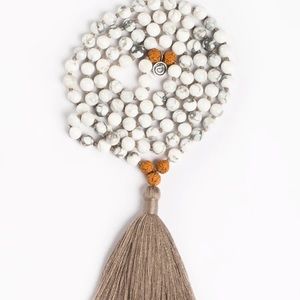Mala collective- I am patient Howlite mala